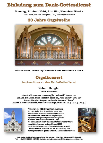 20 Jahre Orgelweihe